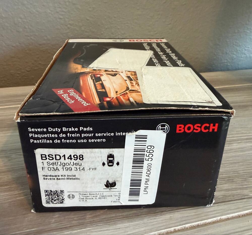 BOSCH BSD1498 Severe Duty Disc Brake Pad Set - Rear / Open Box